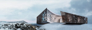 Black Lava Visitor Center in Winter