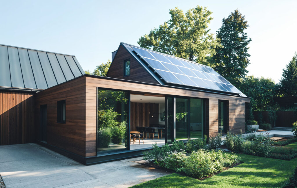 house with sustainable eco extension